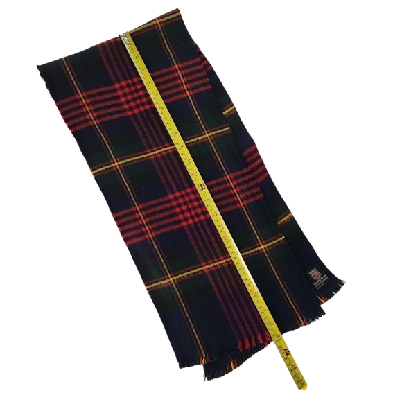 QUALITY SCARF Navy Tartan Plaid unisex– one size - Picture 5 of 6